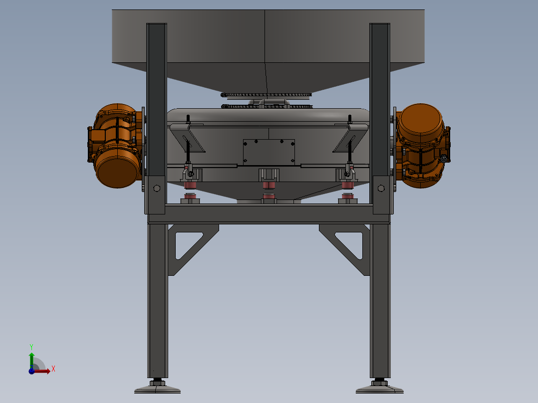振动糖筛设计前视图