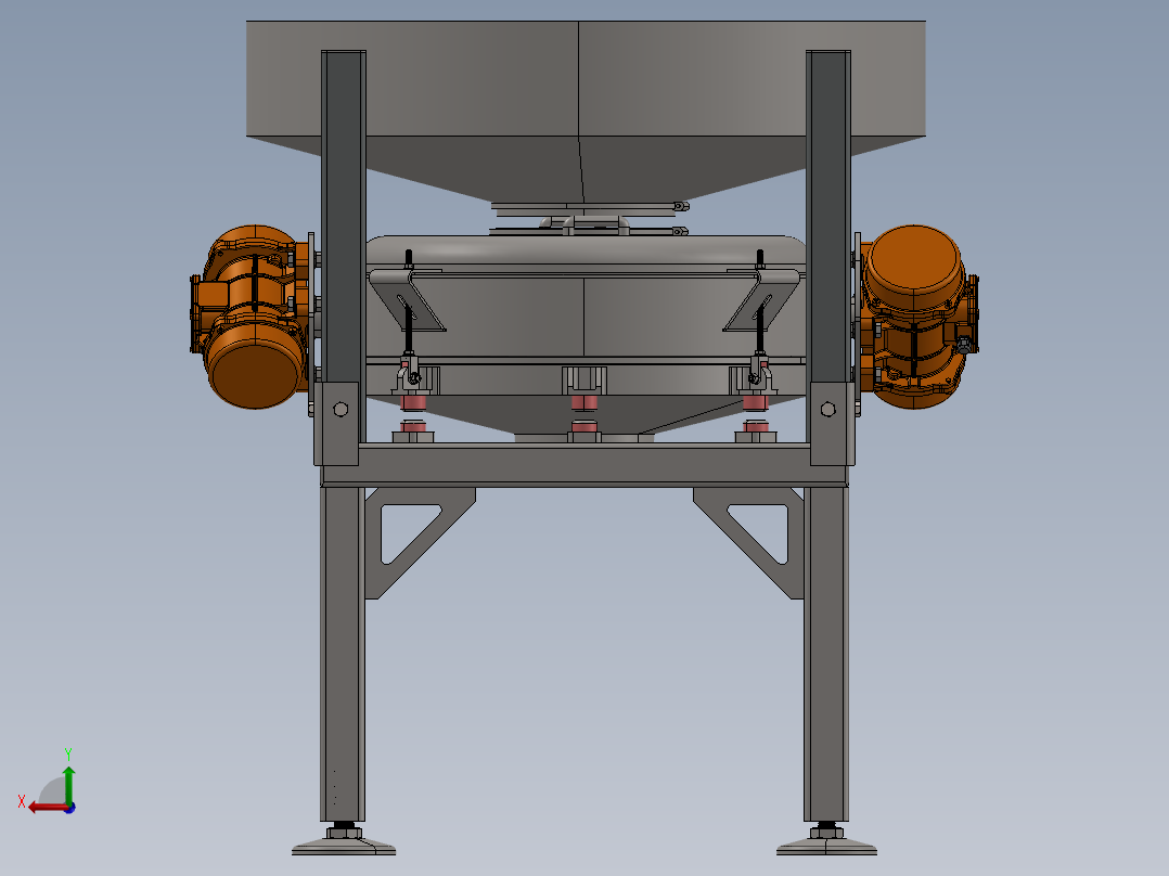 振动糖筛设计后视图