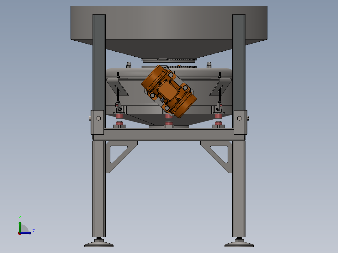 振动糖筛设计左视图