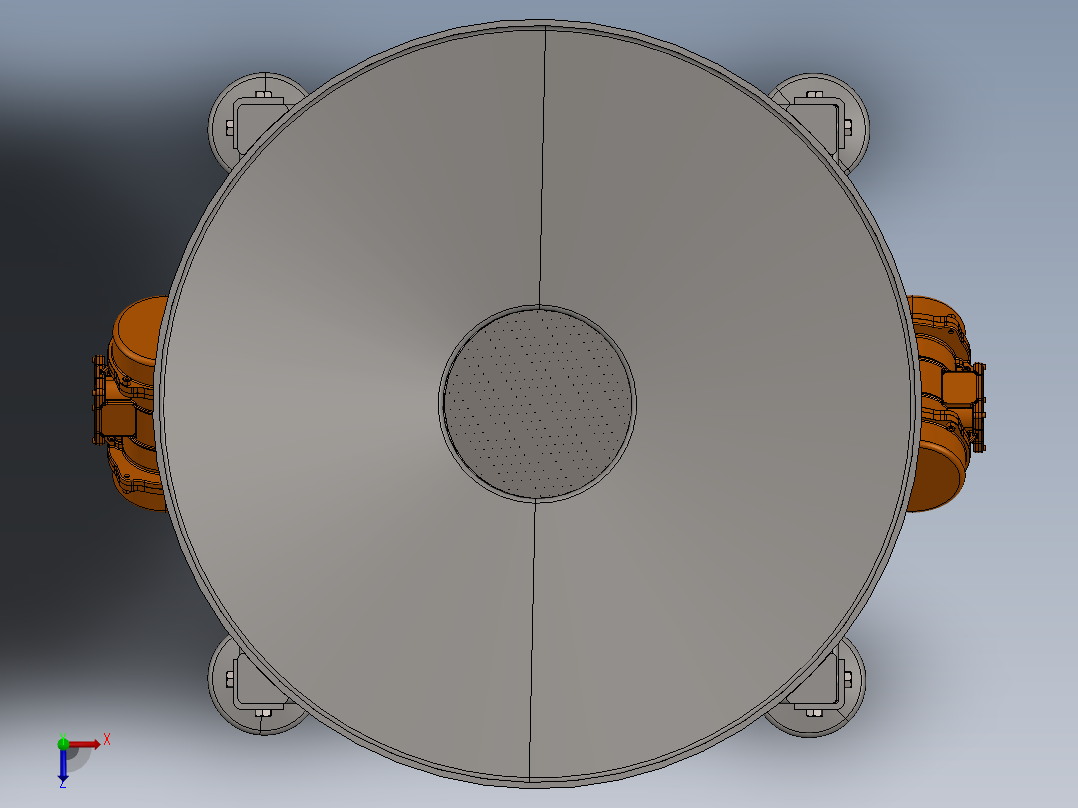 振动糖筛设计俯视图