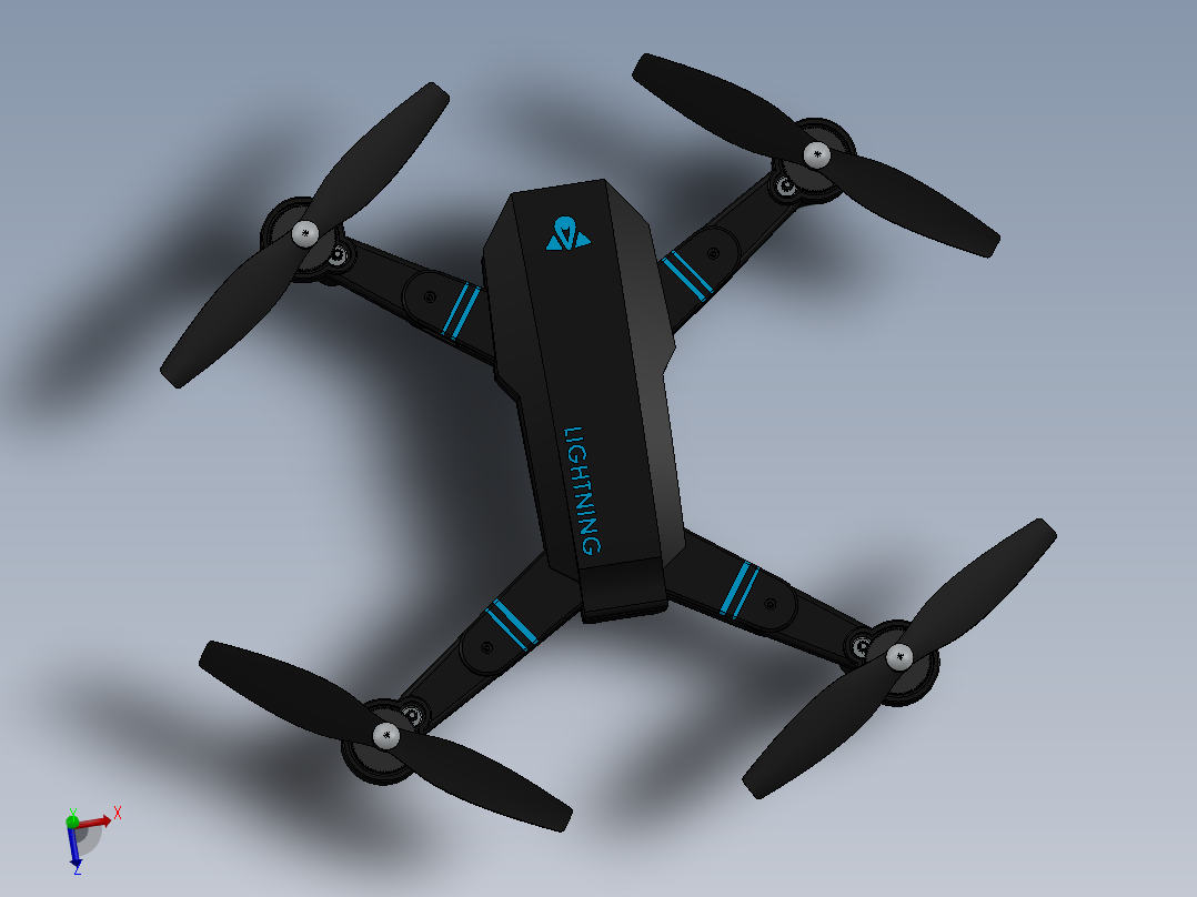摆动缸机构、无人机主视图