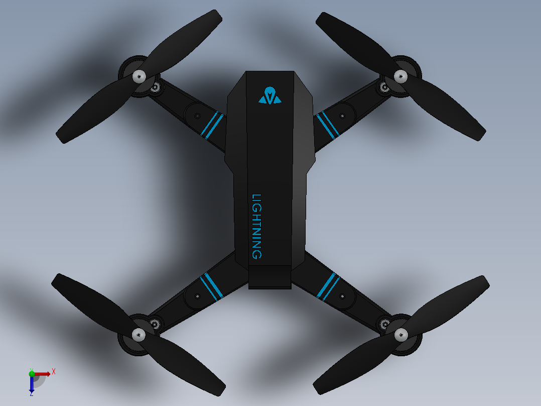 摆动缸机构、无人机俯视图