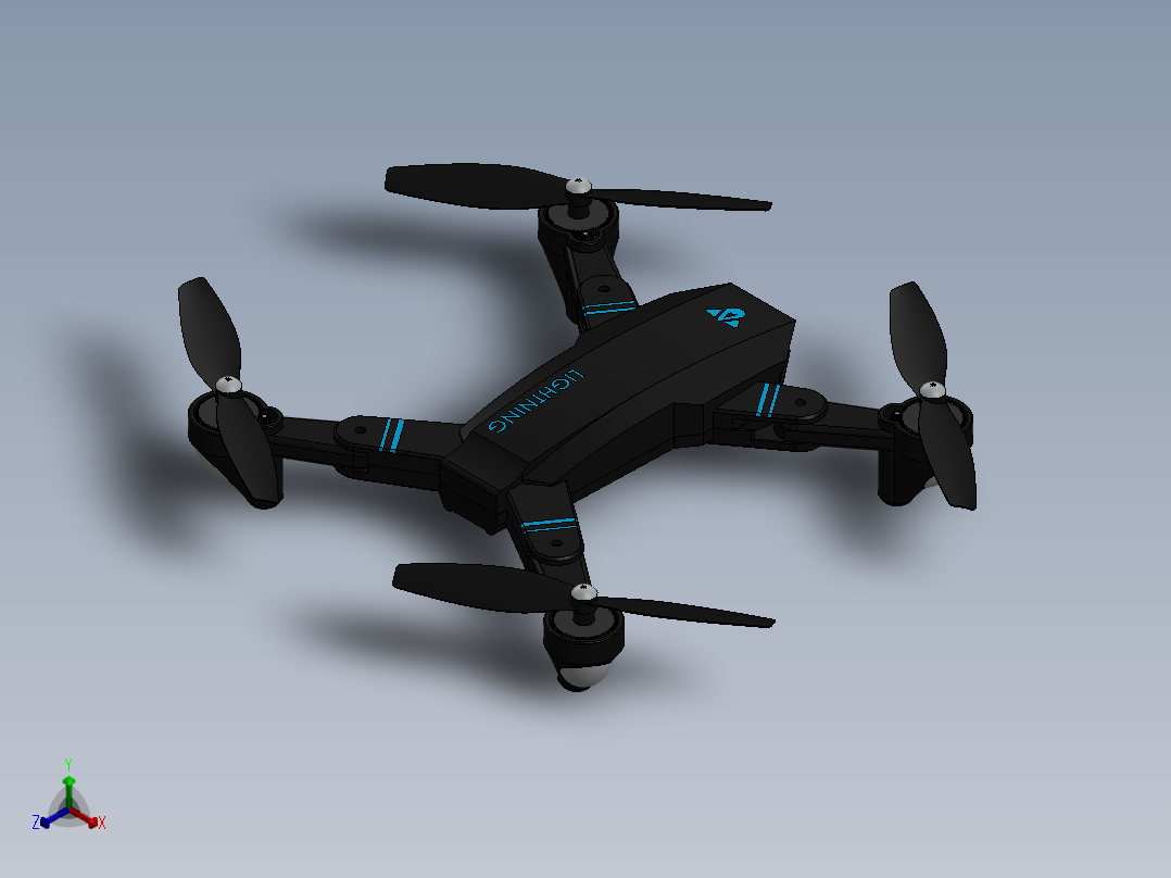 摆动缸机构、无人机正等轴测图