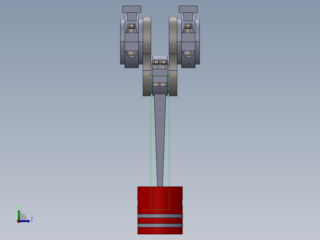 活塞连杆总成左视图
