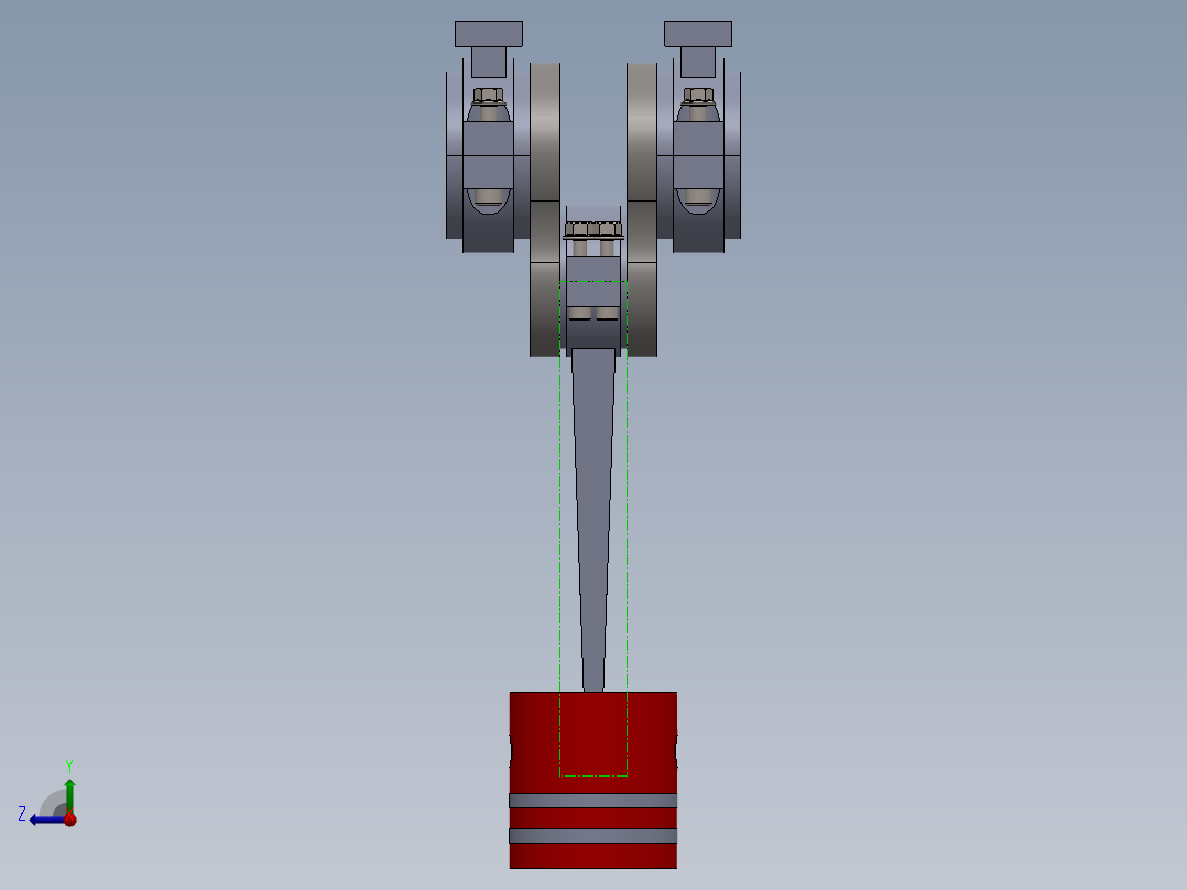 活塞连杆总成右视图