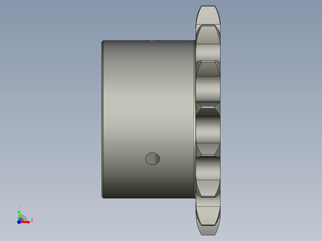 204-011电机链轮15Z08B前视图