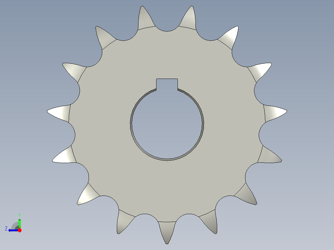 204-011电机链轮15Z08B右视图