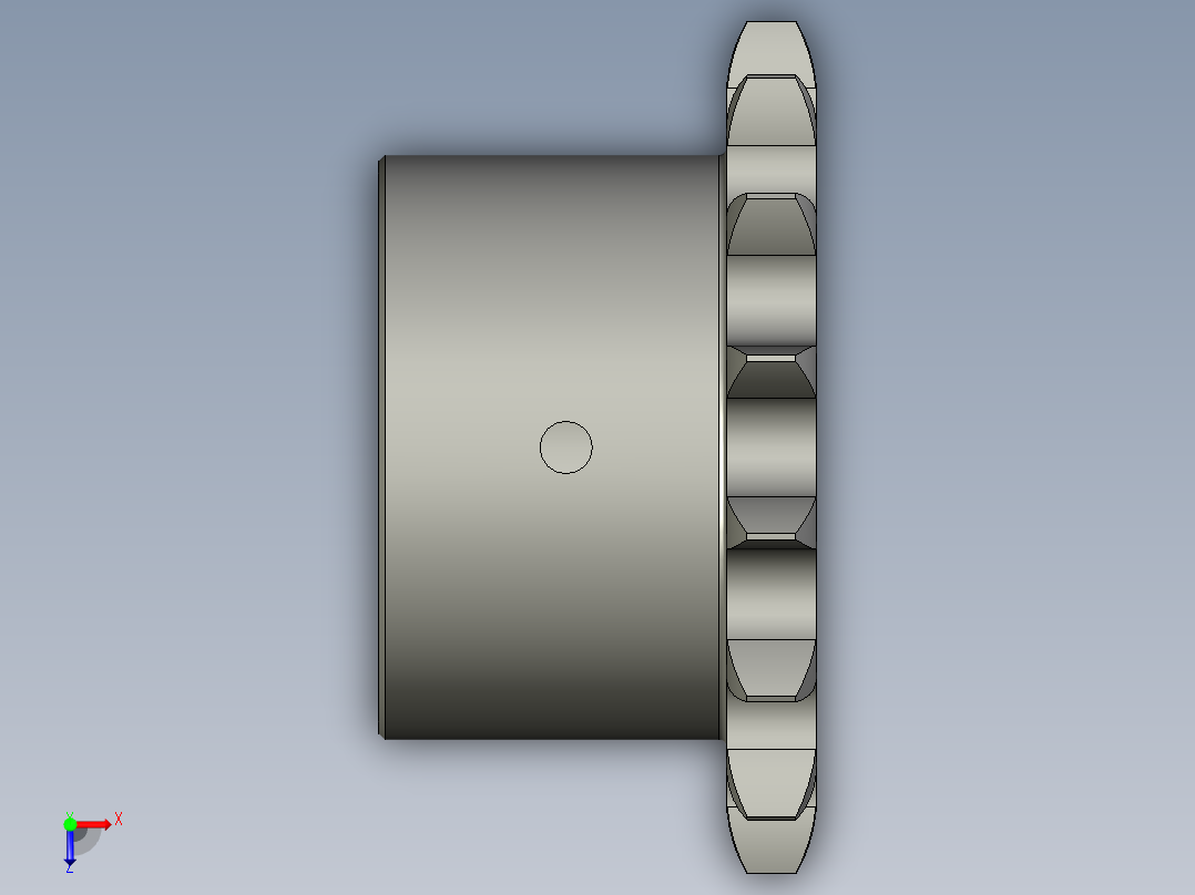 204-011电机链轮15Z08B俯视图