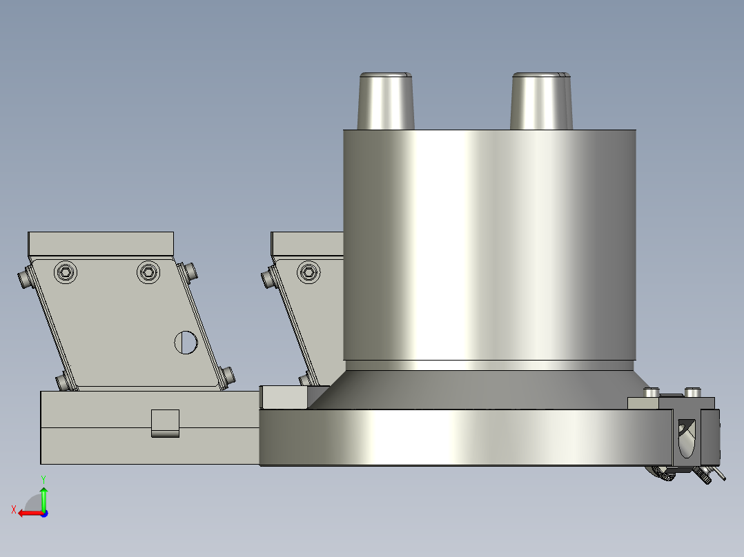精密的震动送料盘后视图