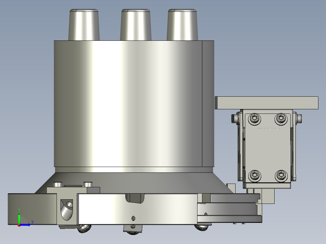 精密的震动送料盘左视图