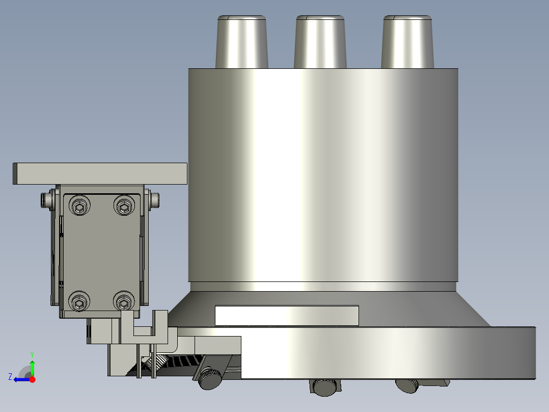 精密的震动送料盘右视图