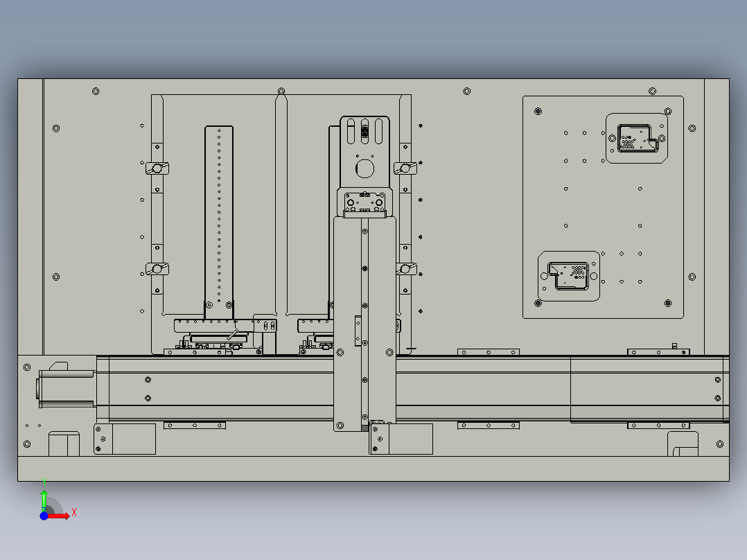 负极电池极片放料机前视图