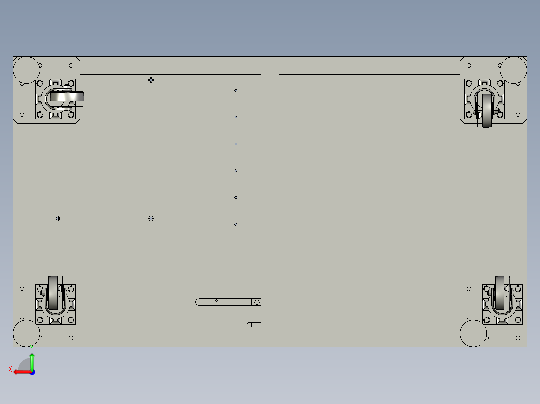 负极电池极片放料机后视图