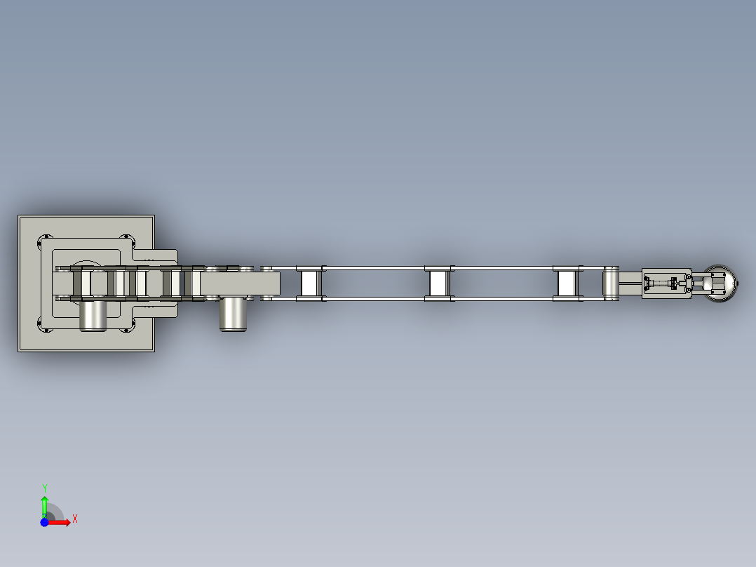 高处水果辅助采摘器前视图