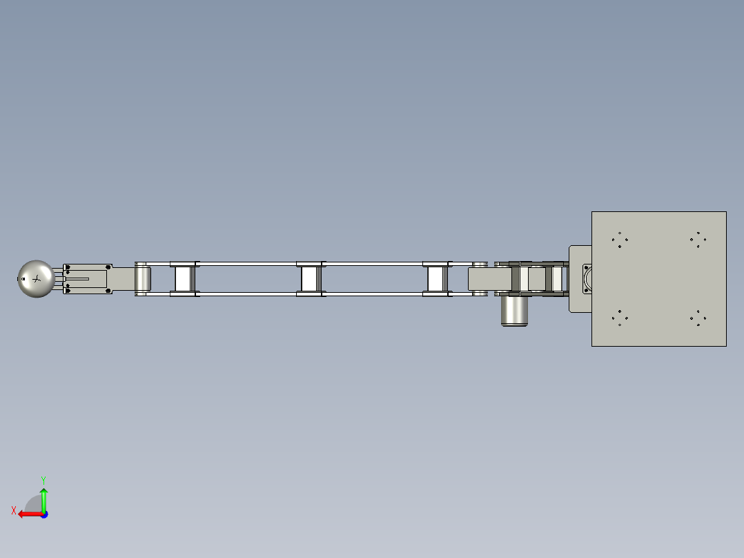 高处水果辅助采摘器后视图