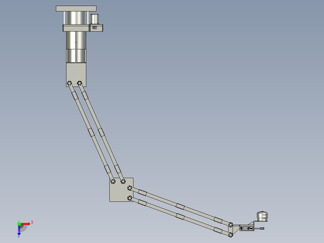 高处水果辅助采摘器俯视图