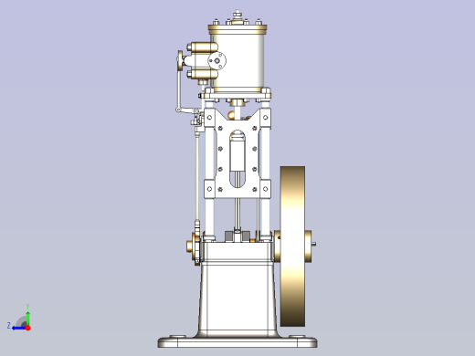 蒸汽引擎3D数模图纸右视缩略图