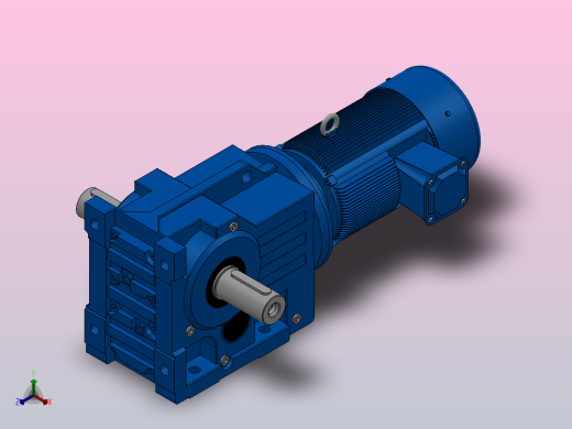 K87底脚轴伸式安装螺旋锥齿轮减速机K87-YV2.2-4P-115.16-M1-0°-B