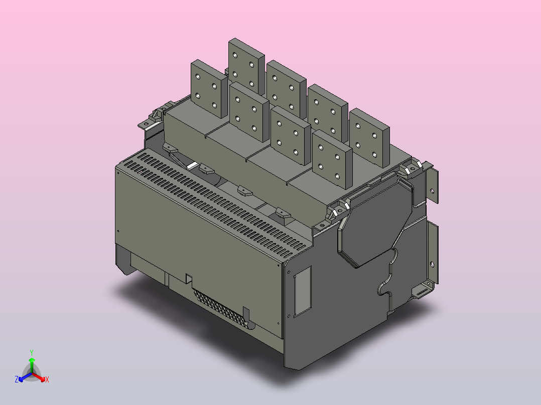 NXA32N_H06-25 4P抽屉万能式断路器三维模型202208 主视图