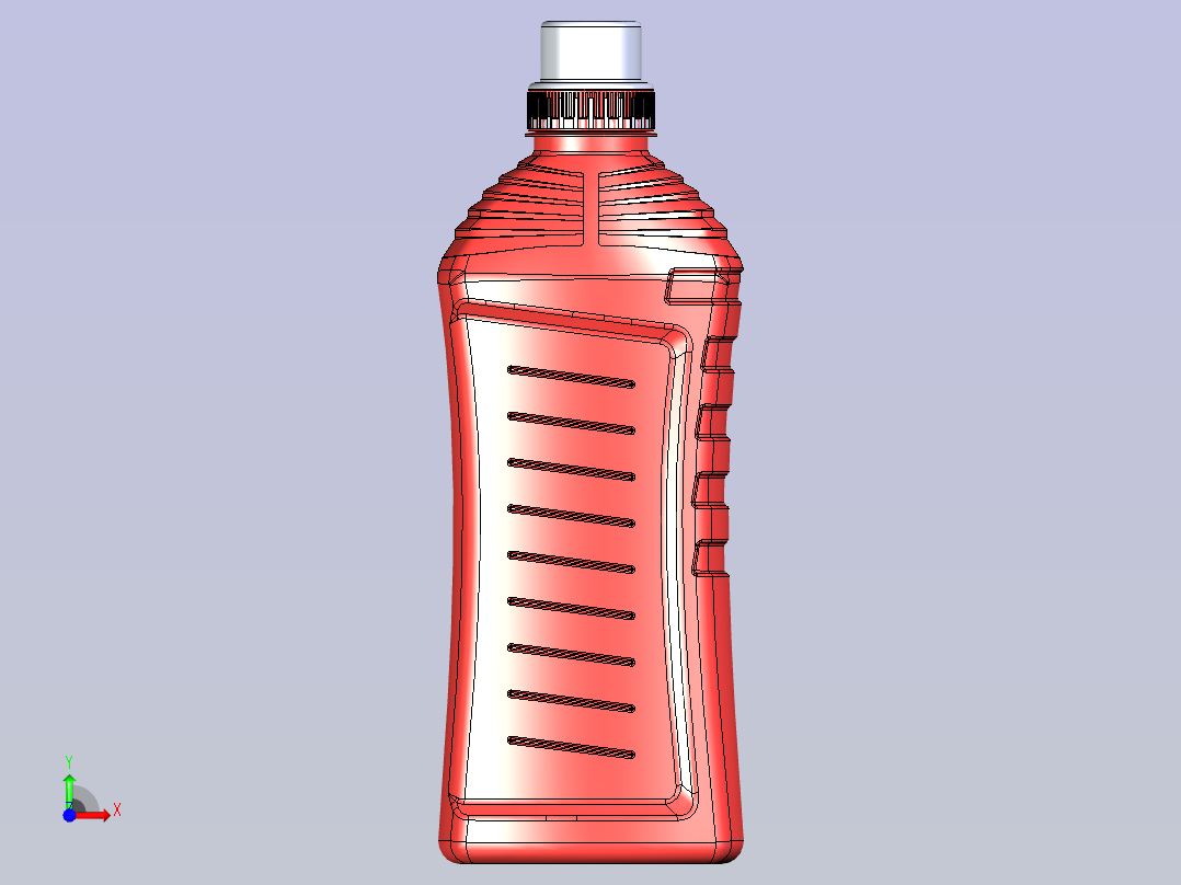 1L PET 瓶前视图