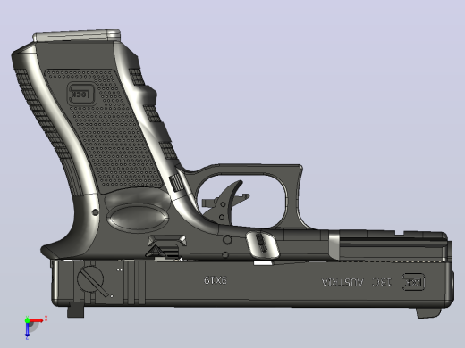 Glock 18C手枪参考模型俯视缩略图