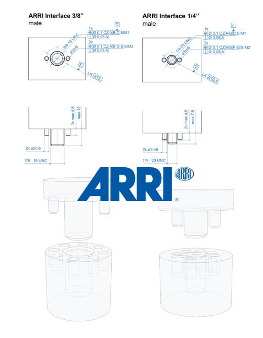 ARRI 销锁标准接口（3_8_ 和 1_4_）缩略图