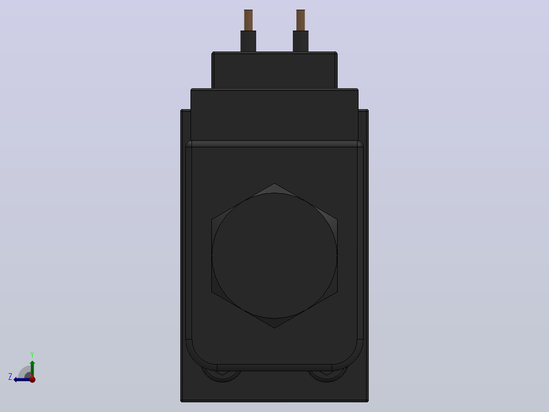 三位五通双电控换向阀（出线式）[QVZB5320-5G-01]右视图