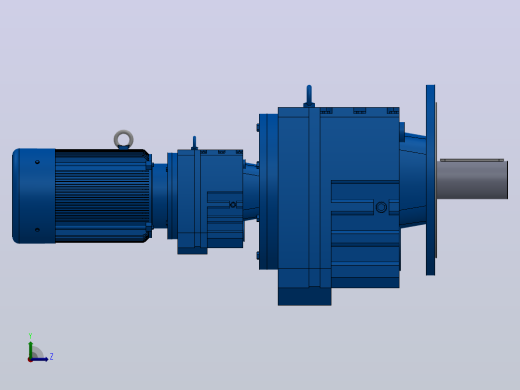 RF147R87法兰轴伸式组合型斜齿轮减速机RF147R87-Y7.5-4P-132M-M1-0°-Φ450左视缩略图