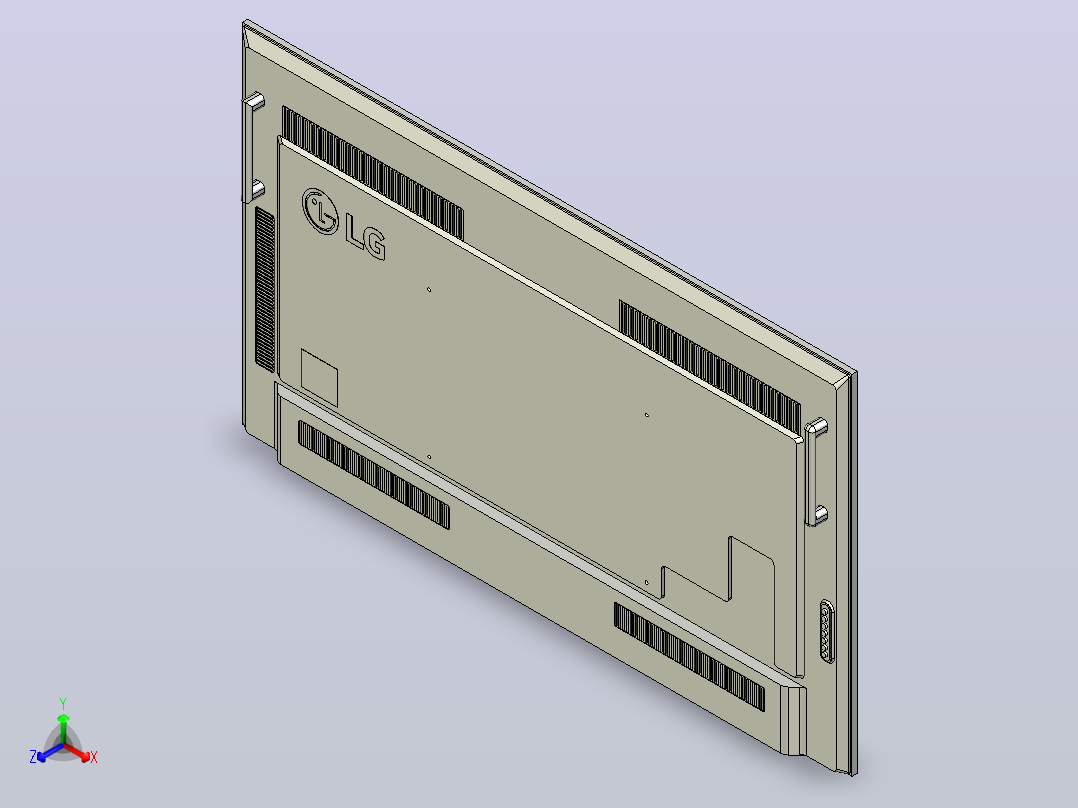 lg uhf h  ips超高清标牌显示器正等轴测图
