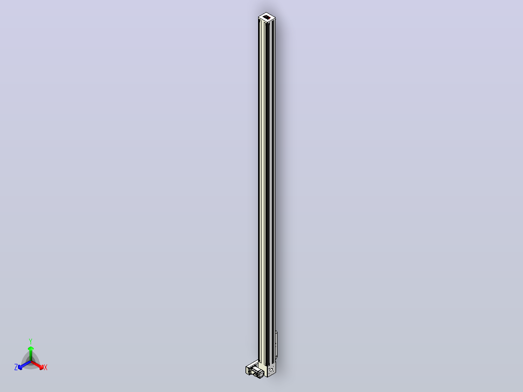 伺服电机集成皮带传动直线执行器TPA-OCB-140-256-L3850-RP-P75-N3主视图