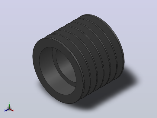 锥套式皮带轮 SPB_SPB140X6正等轴测缩略图