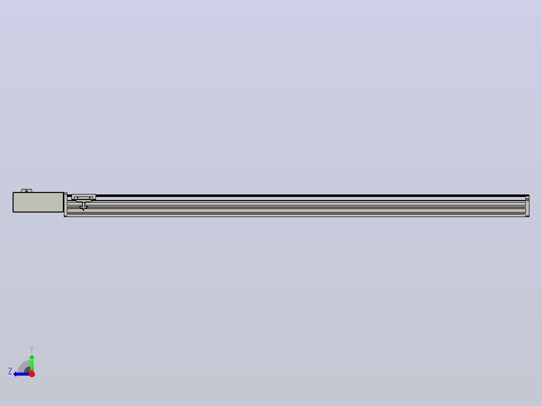 皮带直线轴半封闭可选导轨TPA-HNB-65S-90-L1350-MR-Y-P10-N3右视图