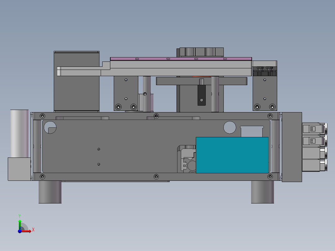 DS-M09组装检测治具（sw18可编辑+工程图）前视图