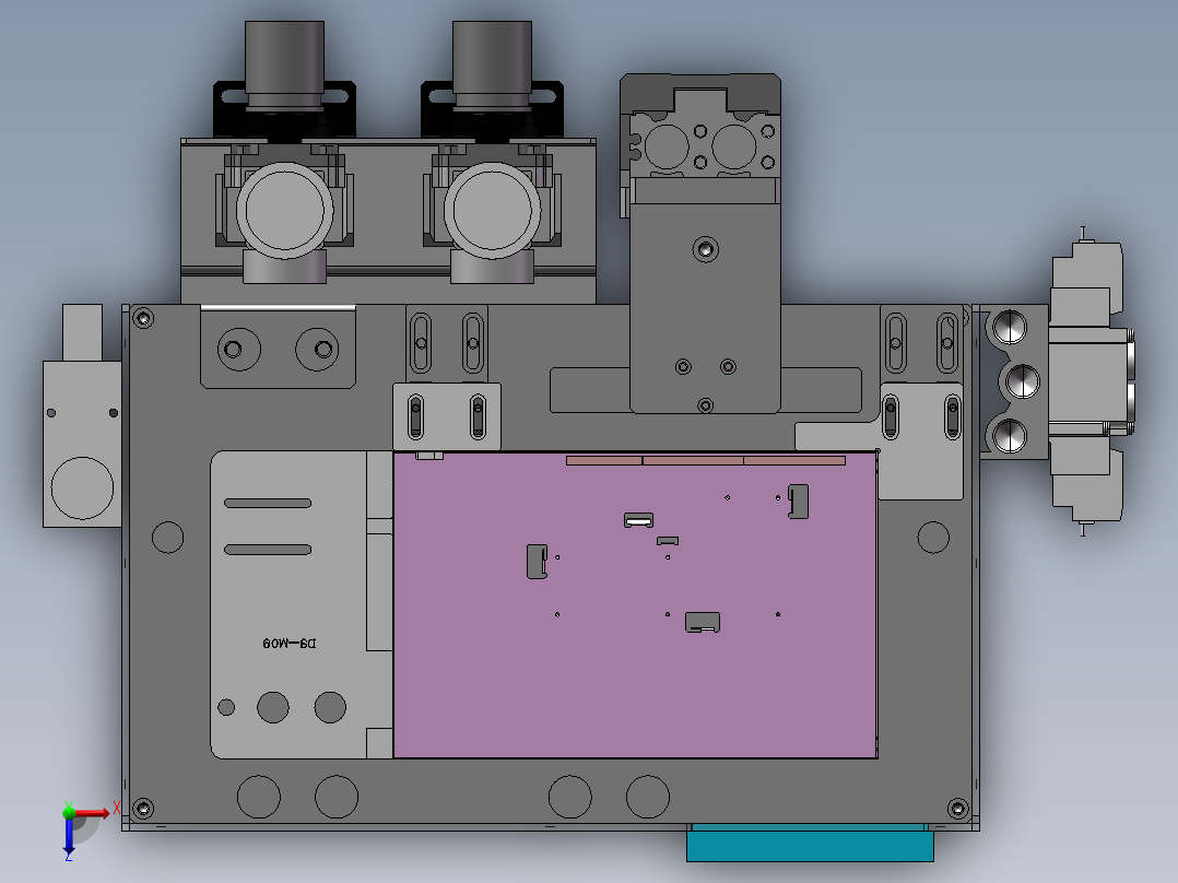 DS-M09组装检测治具（sw18可编辑+工程图）俯视图