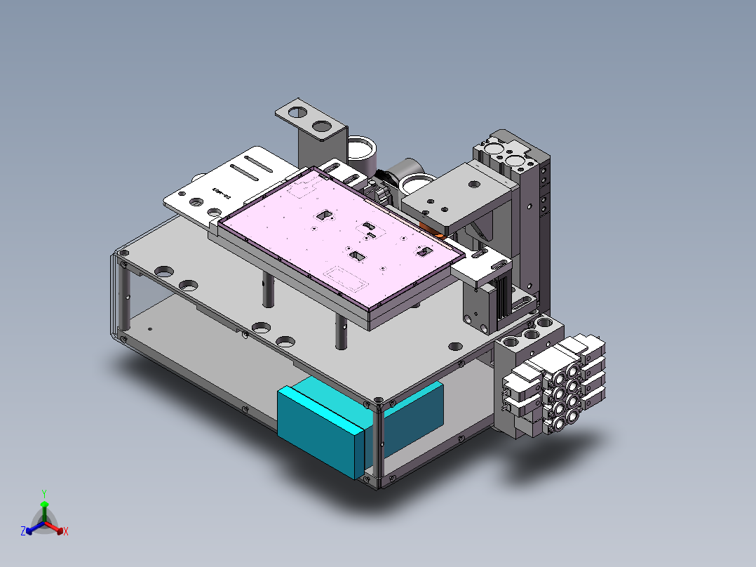 DS-M09组装检测治具（sw18可编辑+工程图）正等轴测图