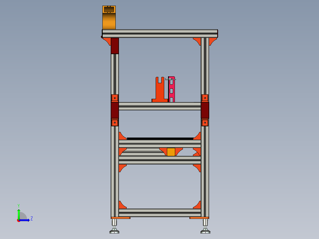 LED导轨灯流水线自动轨道灯体装配机ProE左视图