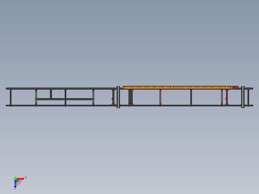 LED导轨灯流水线自动轨道灯体装配机ProE俯视图