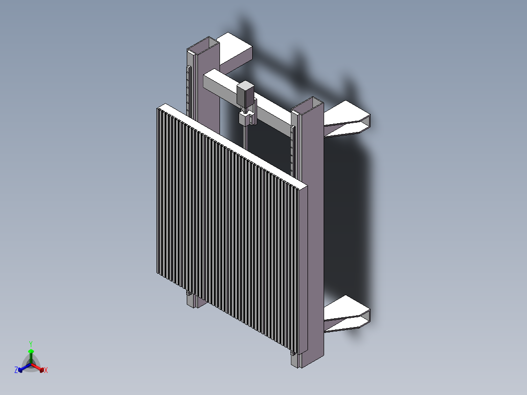 迷你字雕刻机正等轴测图