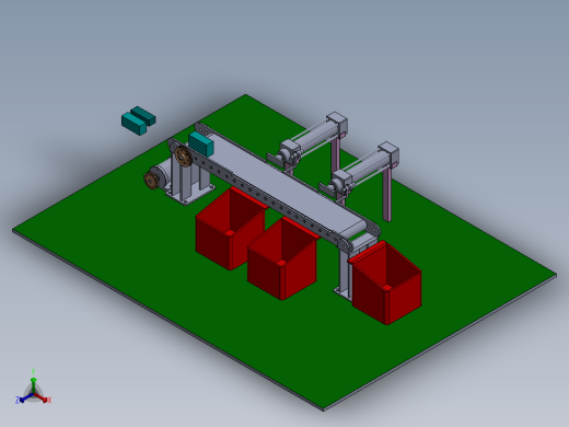 Product Sorting Conveyor产品分拣输送机3D数模图纸 Solidworks设计