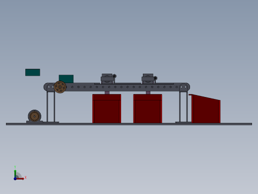 Product Sorting Conveyor产品分拣输送机3D数模图纸 Solidworks设计前视缩略图