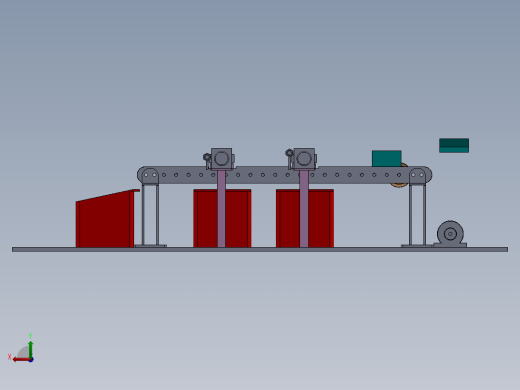 Product Sorting Conveyor产品分拣输送机3D数模图纸 Solidworks设计后视缩略图