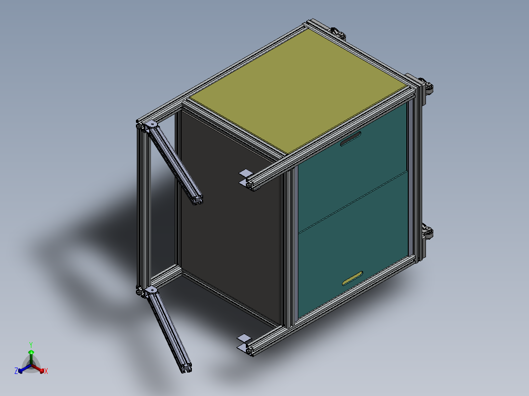 型材框正等轴测图
