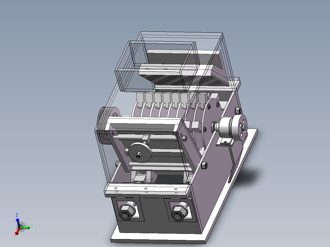锤式破碎机三维SW模型含说明书和CAD