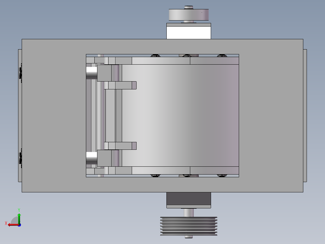 锤式破碎机三维SW模型含说明书和CAD后视图