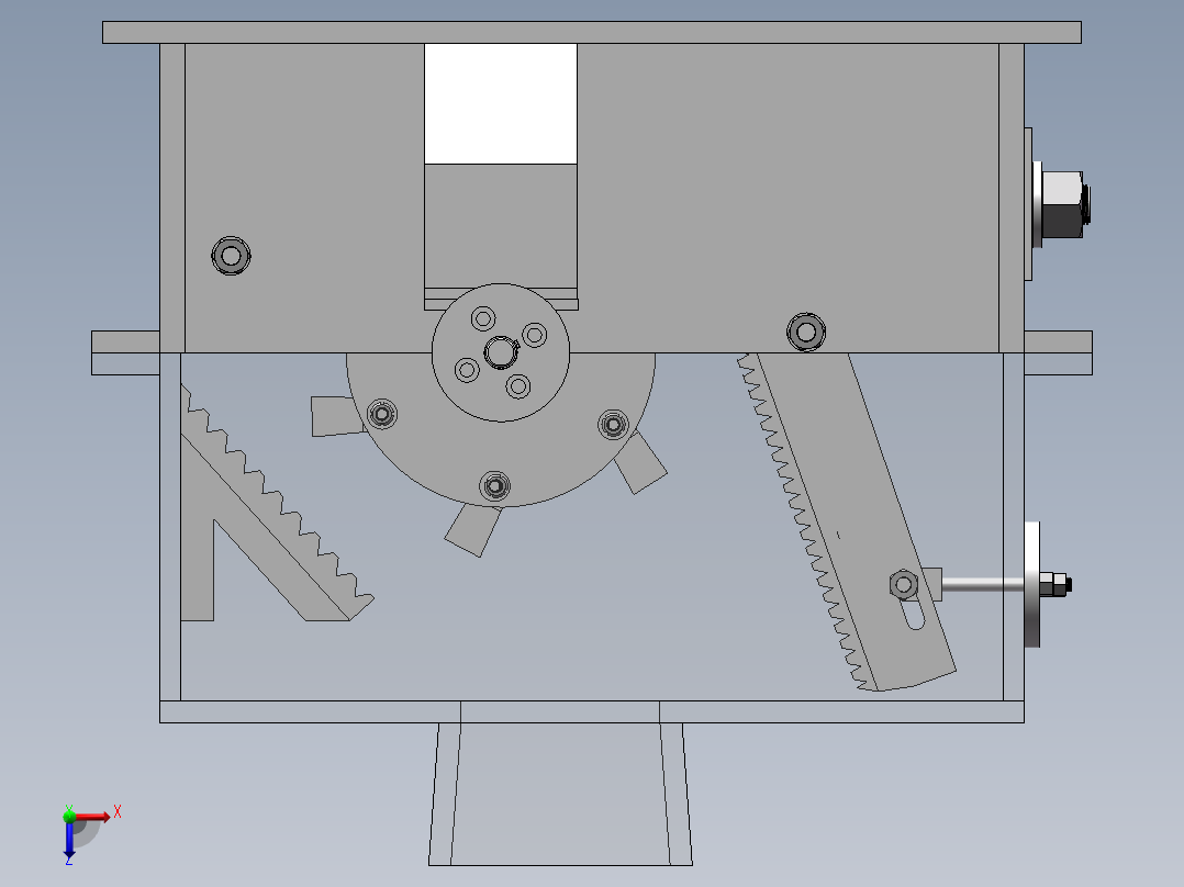 锤式破碎机三维SW模型含说明书和CAD俯视图