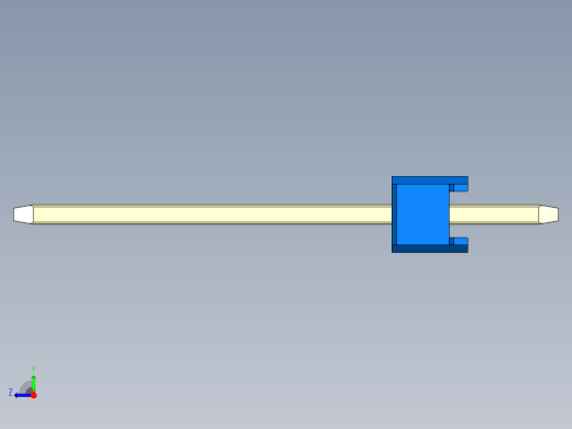 彩色公头100mil（2.54mm）系列-DS1021_blue_1x05p_100mil_Type5_rev1.0右视缩略图