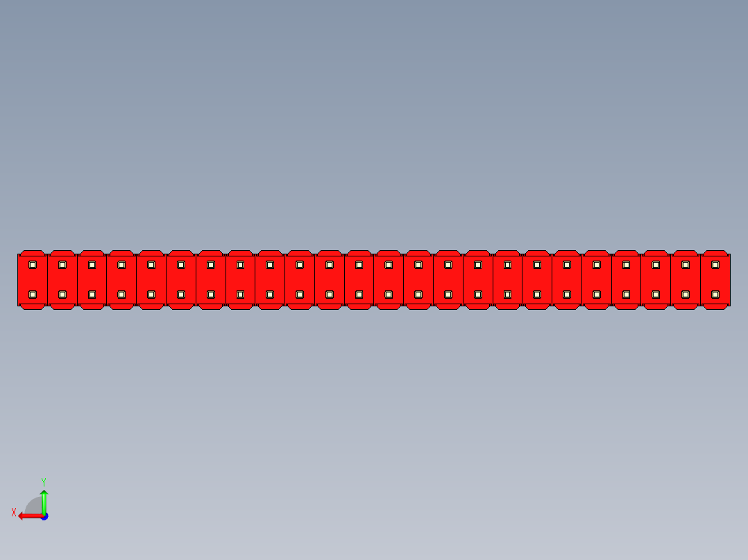 彩色公头100mil（2.54mm）系列-DS1021_red_2x24p_100mil_Type1_rev1.0后视图