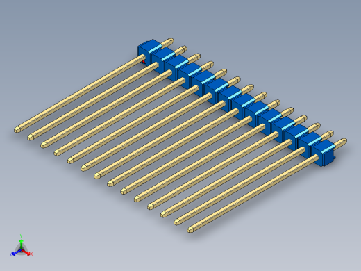 彩色公头100mil（2.54mm）系列-DS1021_blue_1x14p_100mil_Type43_rev1.0