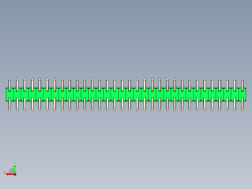 彩色公排针 100mil 2.54mm 系列-DS1022_green_64p_100mil_TypeSMT_rev1.0后视缩略图