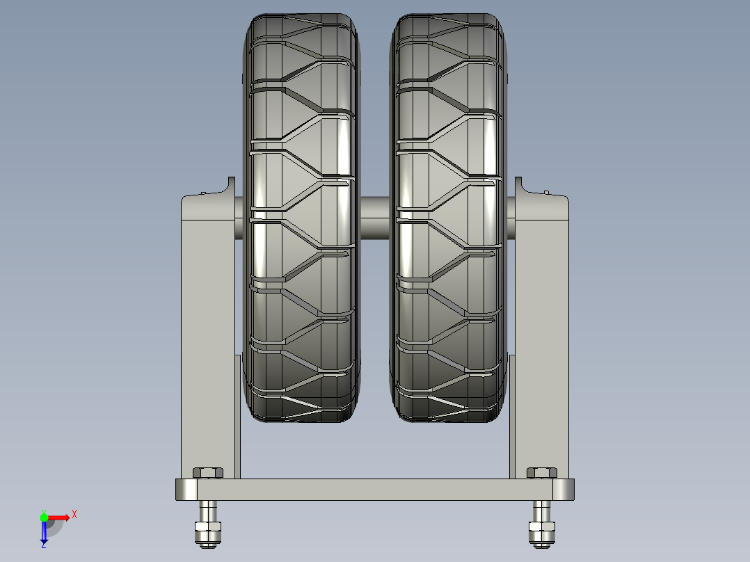 轮盘脚轮(1)俯视图